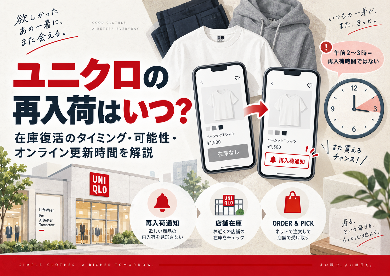 ユニクロ再入荷タイミング解説