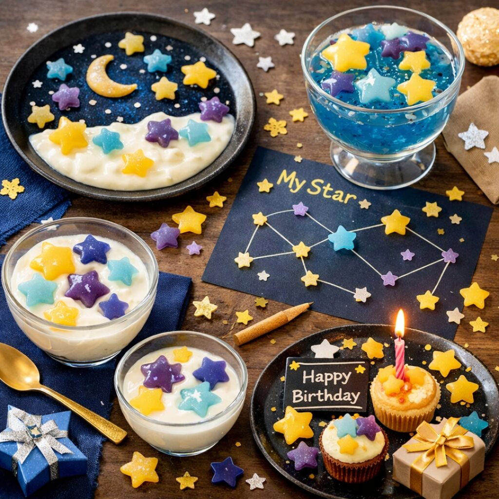 お皿や色紙を使って星空感アップ