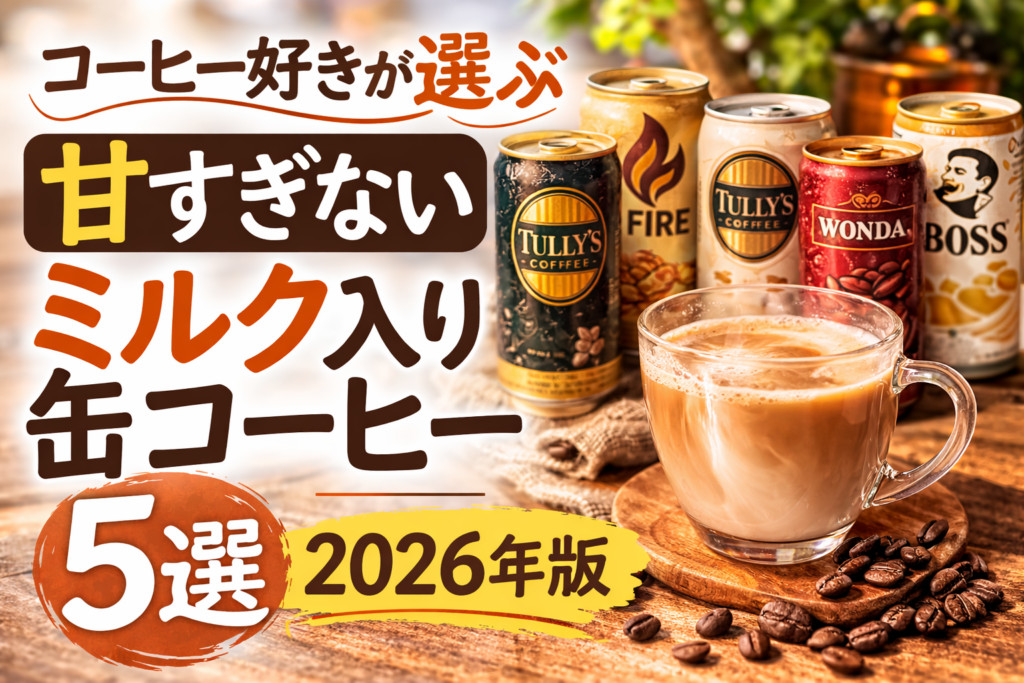 2026年版ミルク入り缶コーヒー5選