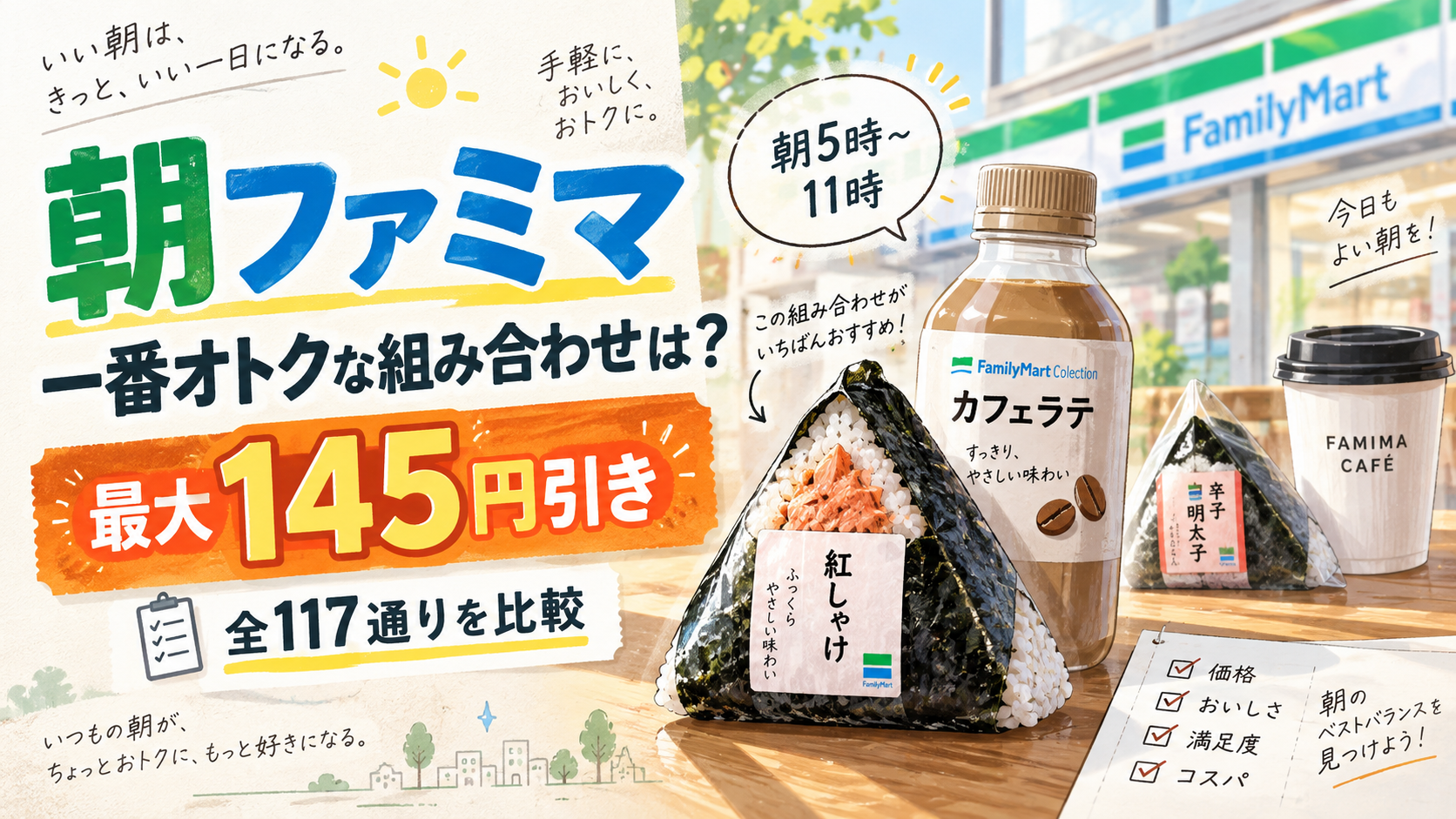 おトクでおいしい朝ファミマ